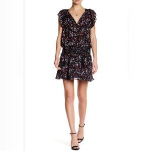 Parker drop waist flutter sleeve dress
